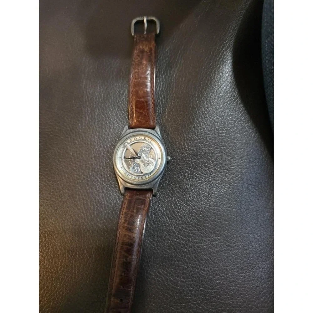 Working Rare Fossil Authentic Guitar Collection Watch 34mm Fit 7 -Missing Glass